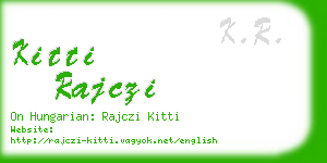 kitti rajczi business card